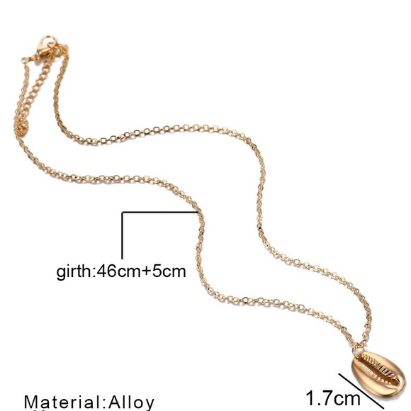 Ocean Conch Cowrie Shell Pendant Necklace - Picture 6 of 6